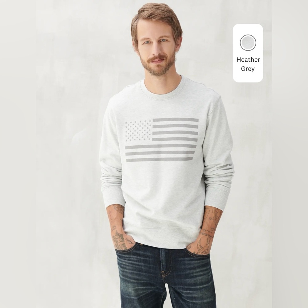 Lucky Brand 100% Cotton USA Flag Crewneck | men’s large